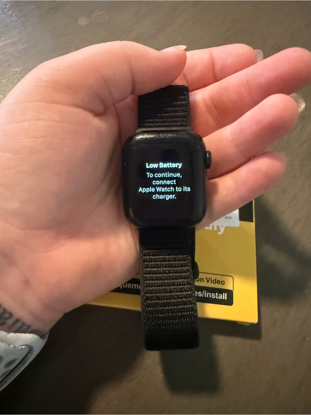 Apple Watch Series 7 41mm (Black) with Black Nylon Sport Loop